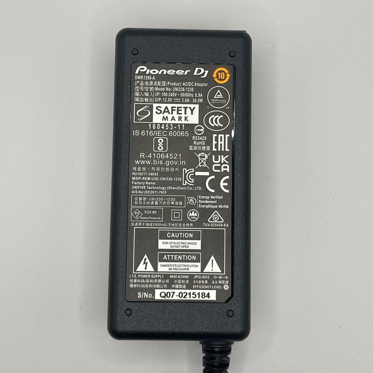 Pioneer DJ/Alpha Theta DWR1599 - AC ADAPTER